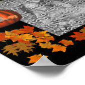 Poster Skeleton Cadre Halloween Ajouter Votre Photo (Coin)