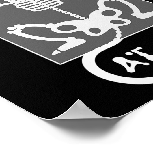 Poster Skeleton Cat Scan Ct Scaning Funny X Ray Pun mème (Coin)