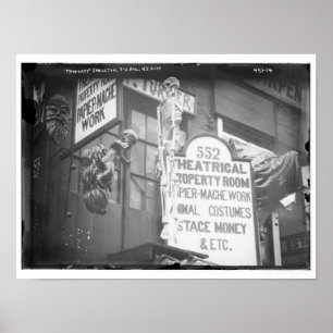 Poster Skeleton, Chambre de l'établissement, New York Cit