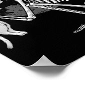 Poster Skeleton Chat Crâne Kitty mignonne Fantôme Hallowe (Coin)