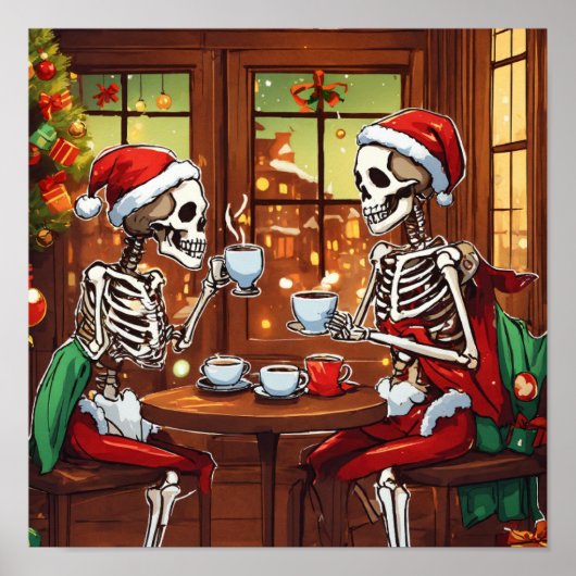 Poster Skeleton Christmas Père Noël (Devant)