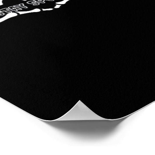 Poster Skeleton Coeur Et Mains Design Classique (Coin)