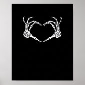 Poster Skeleton Coeur main Halloween Design (Devant)