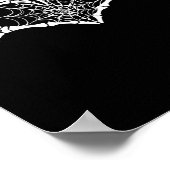Poster Skeleton Coeur mains Spiderweb Halloween Éffrayant (Coin)