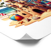 Poster Skeleton cool à la plage (Coin)