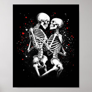 Poster Skeleton Couple pour la Saint Valentin d'Halloween
