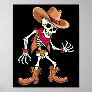 Poster Skeleton Cowboy Halloween Costume Enfants Garçons 
