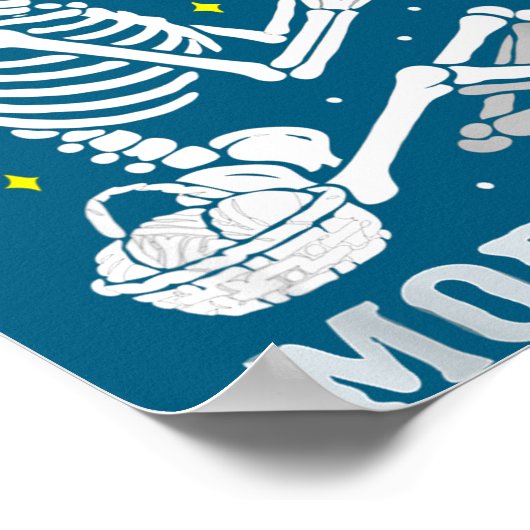 Poster Skeleton Crochet Crafter Tee Just One More Row  (Coin)