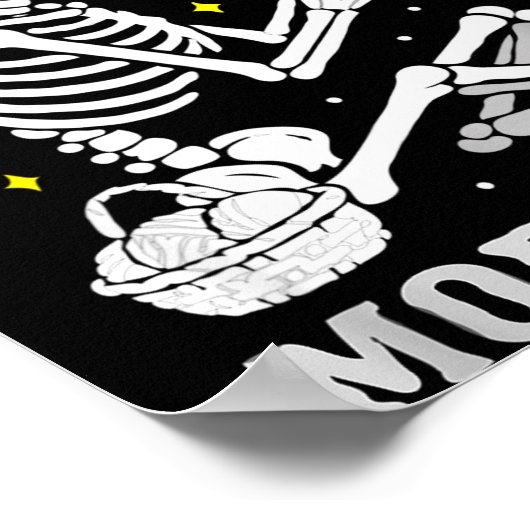 Poster Skeleton Crochet Crafter Tee Just One More Row  (Coin)