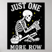 Poster Skeleton Crochet Crafter Tee Just One More Row  (Devant)