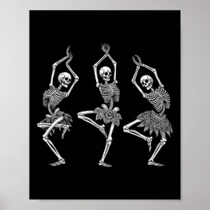 Poster Skeleton Dance Ballet Flats Ballet Halloween Costu