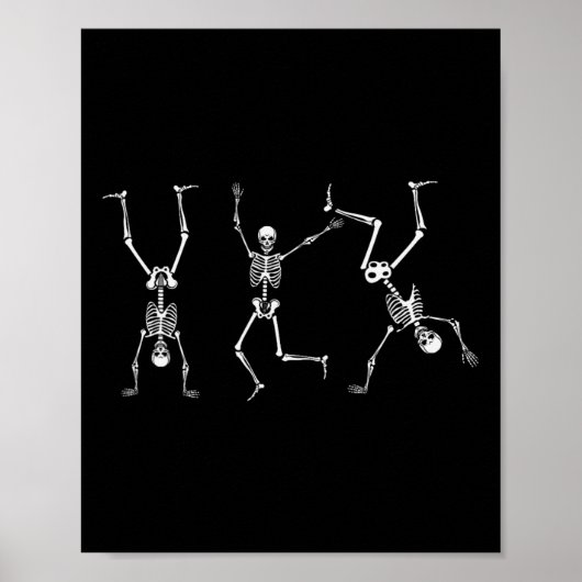 Poster Skeleton Dance Challenge Halloween effrayant Skele (Devant)