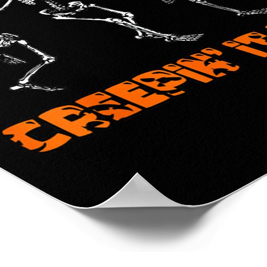 Poster Skeleton Dansant Creeping It Real Halloween Drôle (Coin)