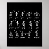 Poster Skeleton Danse Chiffres Équation Math Enseignant H (Devant)