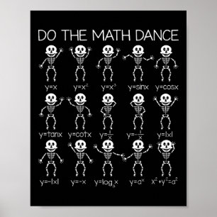 Poster Skeleton Danser Figures Equation Math Enseignant H