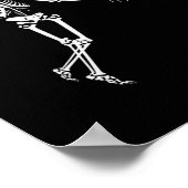Poster Skeleton de basket Halloween Skeleto de danse Art- (Coin)