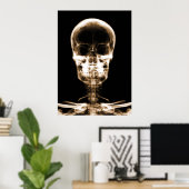 POSTER SKELETON DE VISION X-RAY SKULL - ORANGE (Bureau à domicile)