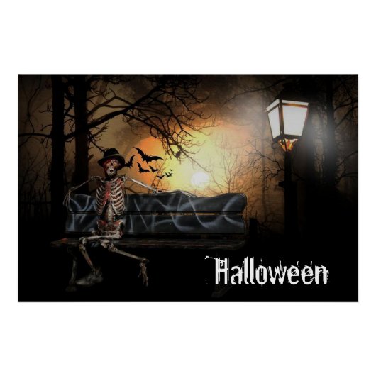 Poster Skeleton d'Halloween (Devant)