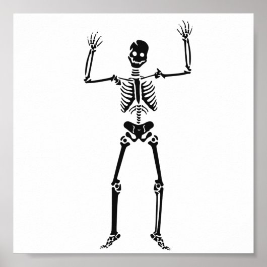 Poster Skeleton d'Halloween (Devant)