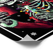 Poster Skeleton Drinking Cocoa - Funny Hot Chocolate Xmas (Coin)