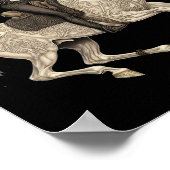 Poster Skeleton équitation Cheval Cowboy Horse Lover Hall (Coin)