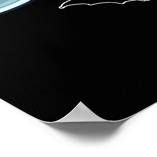 Poster Skeleton équitation requin drôle Halloween garçons (Coin)