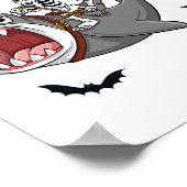 Poster Skeleton équitation Requin Effrayant Halloween Gar (Coin)