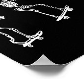 Poster Skeleton Fun Skateboard Halloween Skateboard Sk (Coin)