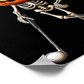 Poster Skeleton Golf Citrouille Golfing Halloween Cos (Coin)