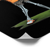 Poster Skeleton Golf Funny Halloween Golf Sport Golfe (Coin)