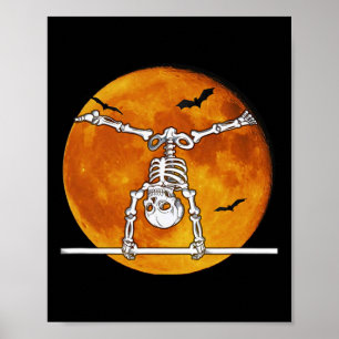 Poster Skeleton Gymnastique Halloween Horizontal R