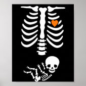 Poster Skeleton Halloween Maternity Funny Pregnancy 2025 (Devant)