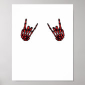 Poster Skeleton Hand Heart Roll & Red Classic (Devant)