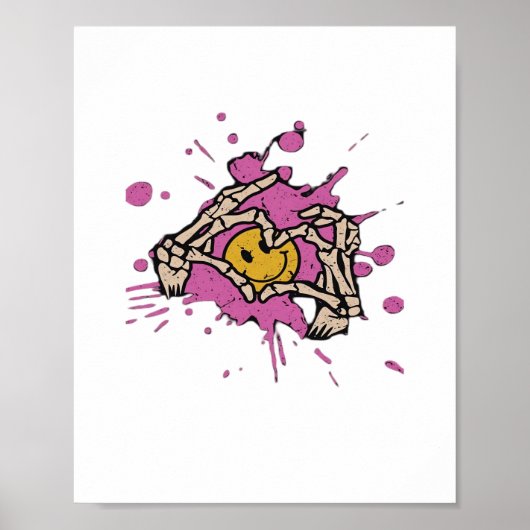 Poster Skeleton Hand Heart Show Classic (Devant)