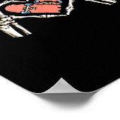 Poster Skeleton Hand Heart Skateboard Valentines Day Funn (Coin)