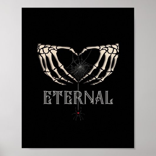 Poster Skeleton Hands Heart Classic (Devant)