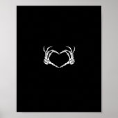 Poster Skeleton Hands Heart Graphic (Devant)