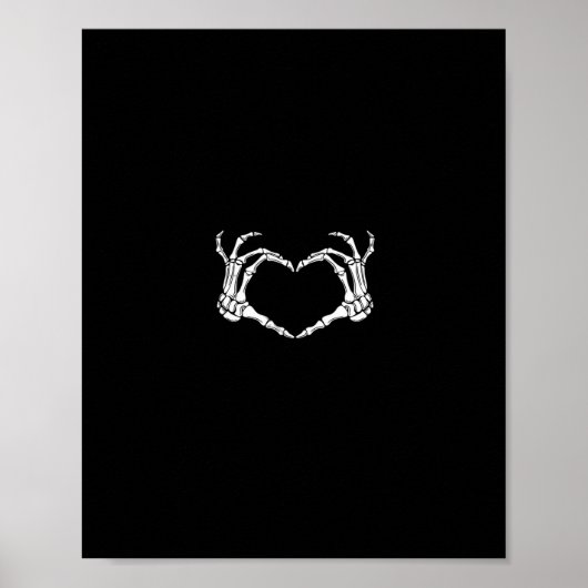 Poster Skeleton Hands Heart Graphic (Devant)