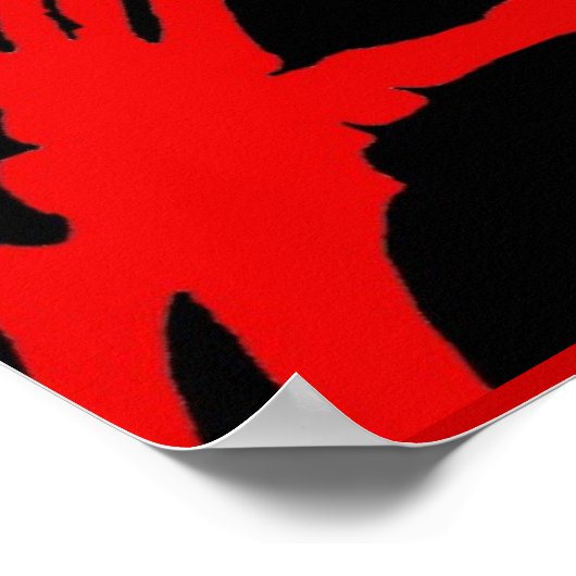 Poster Skeleton Hands Red Heart (Coin)