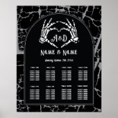 Poster Skeleton Heart Hands 8 Table Plan Mariage Siège (Devant)