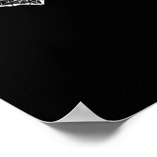 Poster Skeleton Heart Hands Spiderweb Halloween Éffrayant (Coin)