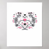Poster Skeleton Heart Mains Classique Viral (Devant)