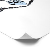 Poster Skeleton Heart Mains Design Classique Pour Hallowe (Coin)