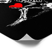 Poster Skeleton Heart Valentines Emo Gothic Minimalist Ck (Coin)