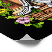 Poster Skeleton Hippie Plantes (Coin)