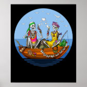 Poster Skeleton Hippie Vacances (Devant)