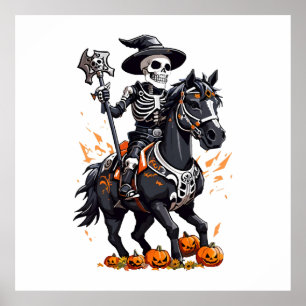 Poster Skeleton Horse Rider