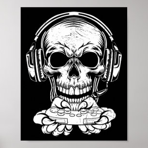 Poster Skeleton Jeu Vêtements Éffrayants Vidéo Jeu Ventil