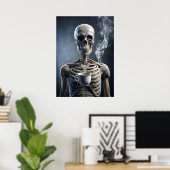 Poster Skeleton jouissant d'une coupe de café (Bureau à domicile)