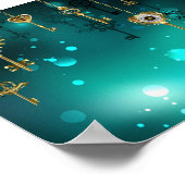 Poster Skeleton Keys on Green Background (Coin)